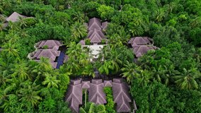 Hotel in the Maldives in palm trees on the beach - Powered by Shutterstock - Get 15% off with code: PIKWIZARD15
