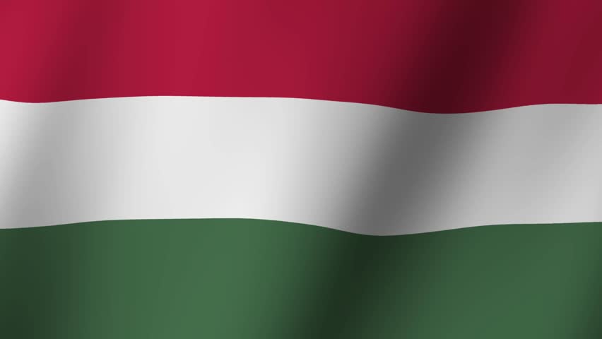 Hungary flag is waving Animation. Flag of Hungary waving. 4K Footage animation