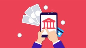 Secure online banking for financial services, digital banking, financial services, mobile banking, digital finance, animated cartoon videos in 4k - Powered by Shutterstock - Get 15% off with code: PIKWIZARD15