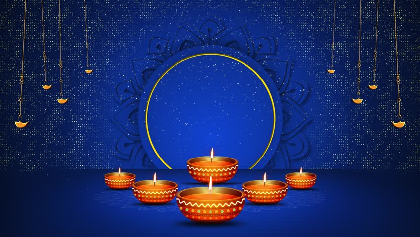 Happy Diwali Hindu festival, greeting card. Burning diya background light festival of India. Deepavali celebration. Wishes, Events, Message, holiday. Happy Deepawali decorative lights fireworks