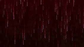 Matrix digital binary code moving down. High-tech digital binary code in matrix style. Digital rain of bright red, changing numbers on a dark background. Matrix style code background - continuous loop - Powered by Shutterstock - Get 15% off with code: PIKWIZARD15