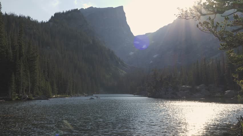 Emerald Lake in Rocky Mountain National Park at Sunset