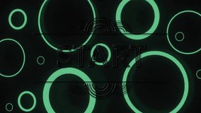 START text animation over glowing neon circles and rainbow arcs. colorful - Powered by Shutterstock - Get 15% off with code: PIKWIZARD15