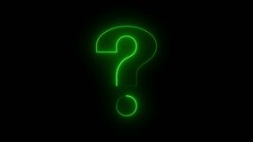 Animated white questions mark on black background. Moving question mark animation. on the question mark green collars ,blue collars  and red collars animation . - Powered by Shutterstock - Get 15% off with code: PIKWIZARD15