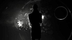 Business Woman Standing Front Of Gears And Cogs Rotating - Powered by Shutterstock - Get 15% off with code: PIKWIZARD15