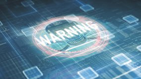 Skull glitch virus symbol on digital hacker grid background, binary code, cyber security program error, attack over the internet - Powered by Shutterstock - Get 15% off with code: PIKWIZARD15