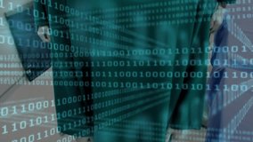 Processing medical data, animation overlaying surgeons working in operating room. Healthcare, surgery, technology, innovation, hospital, patient - Powered by Shutterstock - Get 15% off with code: PIKWIZARD15