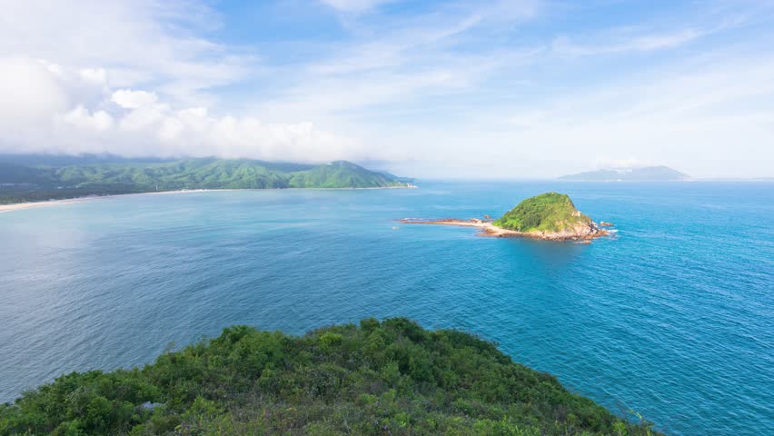 Beautiful scenery of Xichong in Shenzhen, Guangdong on a sunny summer afternoon
