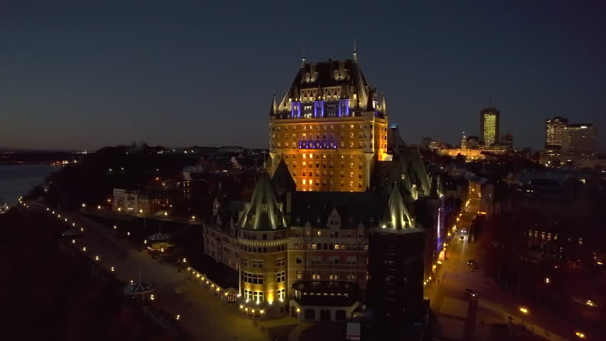 Magnificent view from the air of Quebec City in Canada