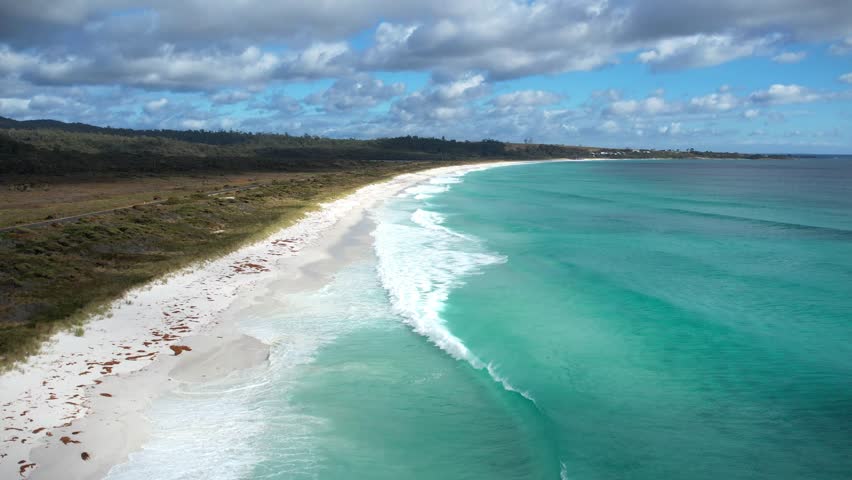 Tasmania, Australia beautiful sea coast view from above. Amazing nature.