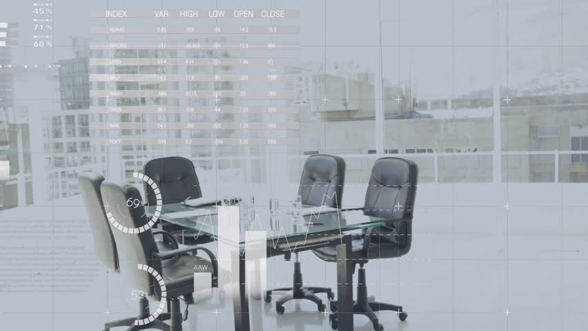 Business professionals shaking hands with financial data processing animation over them. handshake, agreement, partnership, finance, collaboration, teamwork - Powered by Shutterstock - Get 15% off with code: PIKWIZARD15