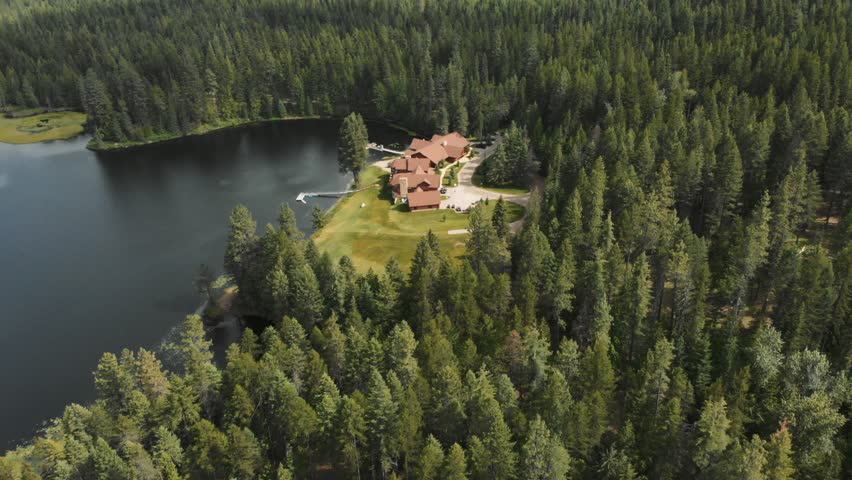 Spokane Washington Forest Drone Aerial