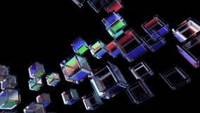 Abstract animation, geometric background design with floating cubes, 4k looping video, 3d render - Powered by Shutterstock - Get 15% off with code: PIKWIZARD15