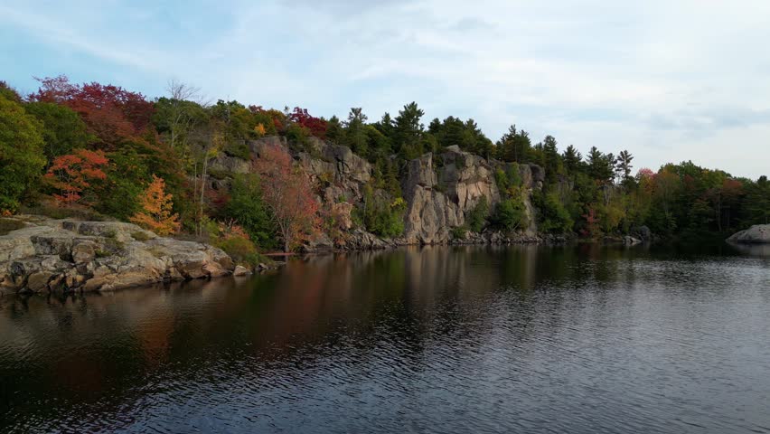 Flight Over The Rocky Lake Shores