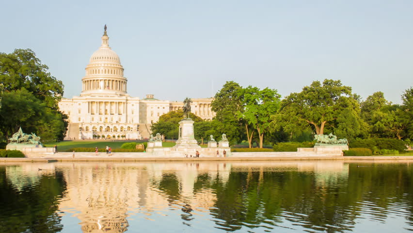 Time lapse video of the United states capitol building, Washington DC, USA.