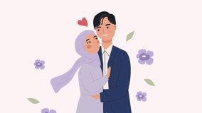 A Joyful Couple Embracing Each Other in Love and Affection Under a Beautiful Sky. Scene - Powered by Shutterstock - Get 15% off with code: PIKWIZARD15