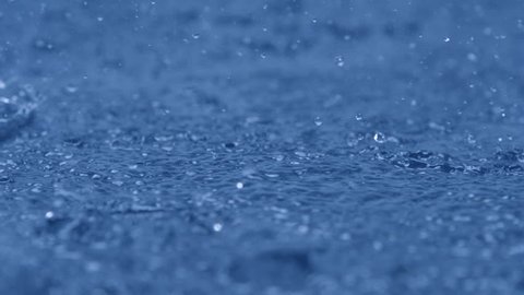 Heavy rain on water shooting with high speed camera, phantom flex.