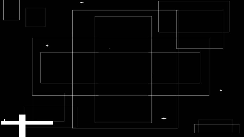 Digital line animation in black and white color