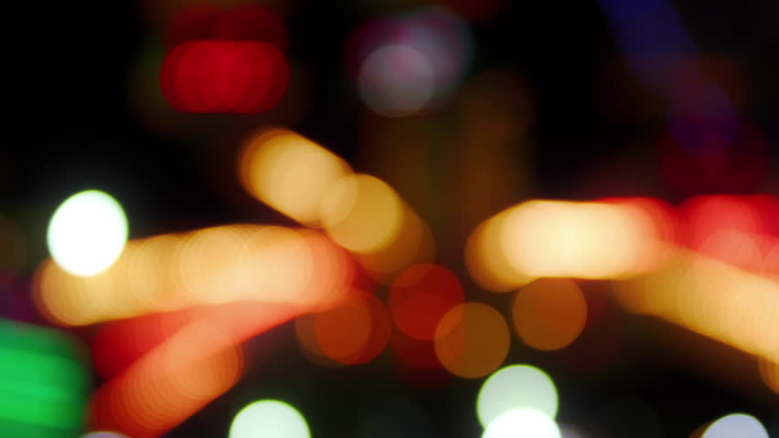 Blurry Colorful Bokeh Amusement Park Children Happy Times at Night