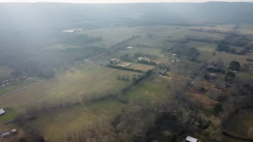 drone Alabama small town nature farms