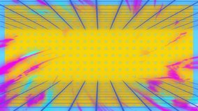 Animation of wow text over light trails and lines on yellow background. Communication, lights, movement, metaverse and digital interface concept digitally generated video. - Powered by Shutterstock - Get 15% off with code: PIKWIZARD15