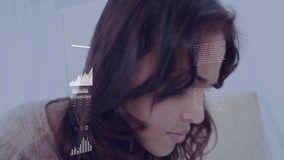 Animation of financial data processing over biracial woman packing suitcase. Global finances, computing, lifestyle and digital interface concept digitally generated video. - Powered by Shutterstock - Get 15% off with code: PIKWIZARD15