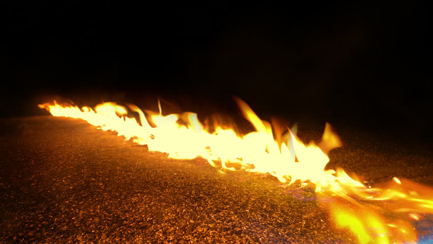 Fast Line Of Fire Ignites Across The Ground