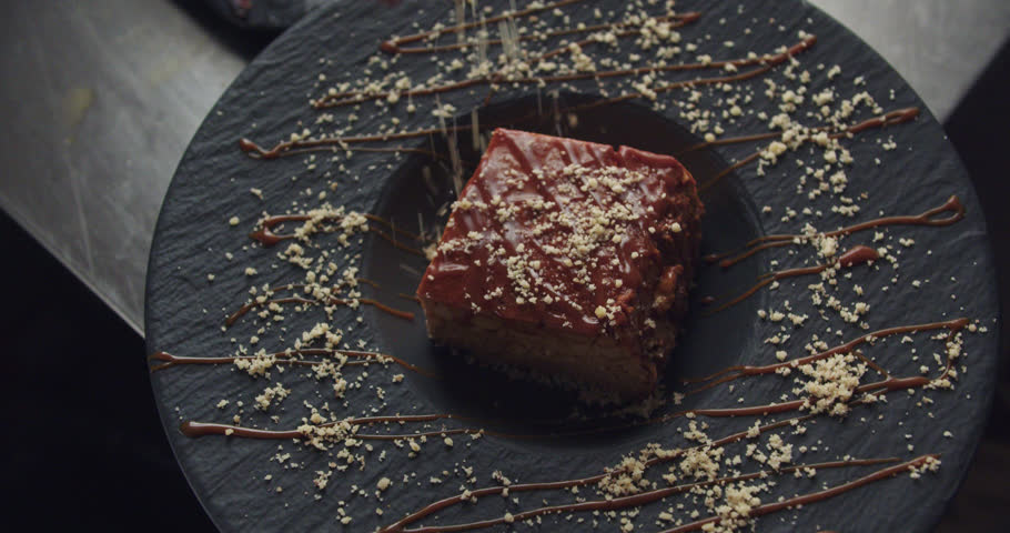 Beautiful slow motion shot of a chef