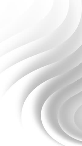 Looping animation. White-grey curve waves motion design abstract 3d background. 4K vertical video
