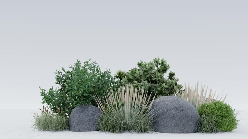 vegetation nature plant green natural environment foliage background 3d render. landscape tree jungle summer forest leaf tropical garden ecology grass. flora isolated park bush wild tropic.