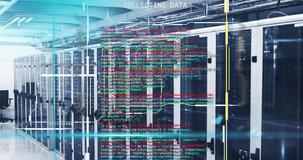 Animation of digital data processing over computer servers. Global connections, computing and data processing concept digitally generated video. - Powered by Shutterstock - Get 15% off with code: PIKWIZARD15