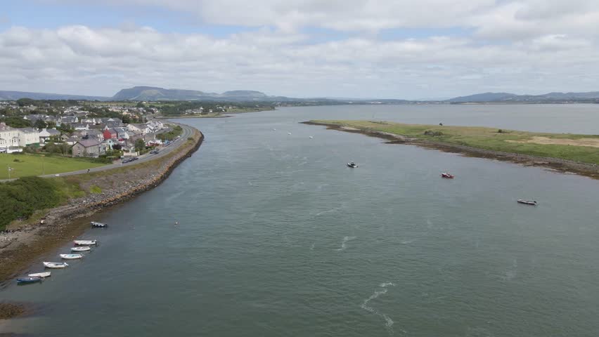Drone footage of the harbour at Rosses Point, Sligo, Ireland