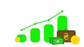 Green Candlestick Chart with Trend Line, Coins, Money, and Wallet Animation - Powered by Shutterstock - Get 15% off with code: PIKWIZARD15