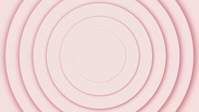 Abstract geometric pink circles popping out in a minimalistic style. Soft circular waves background. Fun design visuals,  playful cartoon themes.  4k animation. - Powered by Shutterstock - Get 15% off with code: PIKWIZARD15