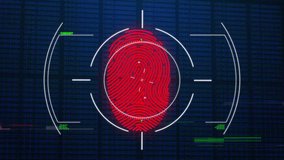 Fingerprint scanning and data processing animation over binary code background. Biometrics, cybersecurity, digital, identity, authentication, technology - Powered by Shutterstock - Get 15% off with code: PIKWIZARD15