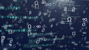 Greek letters and programming code animation over blurred digital background. Technology, coding, software, screen, interface, futuristic - Powered by Shutterstock - Get 15% off with code: PIKWIZARD15