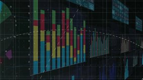 Graphs and mathematical equations animation over financial data charts. Finance, data analysis, visualization, statistics, budgeting, forecasting - Powered by Shutterstock - Get 15% off with code: PIKWIZARD15