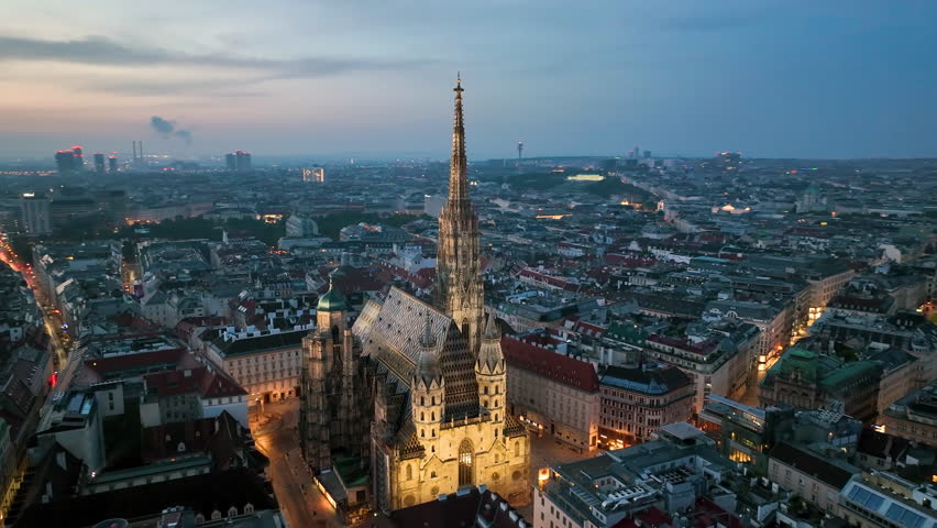 Aerial view of famous places St. Stephen