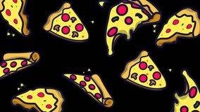 Delicious pizza animation junk food illustration - Powered by Shutterstock - Get 15% off with code: PIKWIZARD15