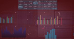 Data analysis and digital interface animation over financial graphs and charts. Analytics, finance, technology, dashboard, data visualization, statistics - Powered by Shutterstock - Get 15% off with code: PIKWIZARD15