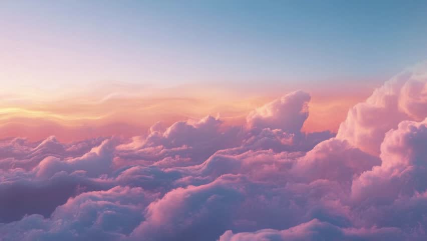 Beautiful Blue Orange Golden Sky in Sunbeams Sun and Cirrus Clouds in a Field at Sunset, Sun Setting Over Horizon Illuminating Rays and Glare Incredible Sky and Clouds Colorful Landscape 4K