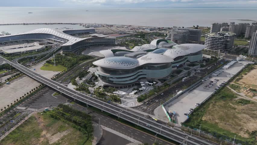 Aerial photography of Haikou Duty Free City
