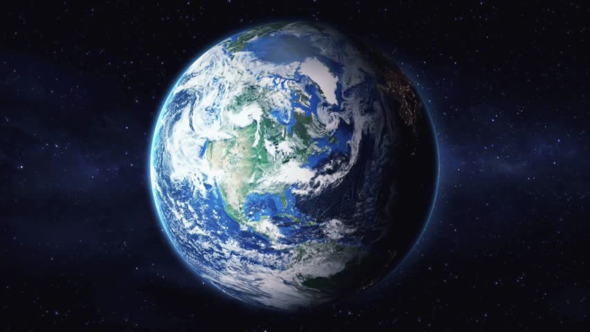 Earth zoom in from space to Fort Collins, Colorado, USA in Downtown. Followed by zoom out through clouds and atmosphere into space. Satellite view. Travel intro