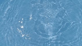 Bluewater waves on the surface ripples blurred. Defocus blurred transparent blue colored clear calm water surface texture with splash and bubbles. Water waves with shining pattern texture background. - Powered by Shutterstock - Get 15% off with code: PIKWIZARD15