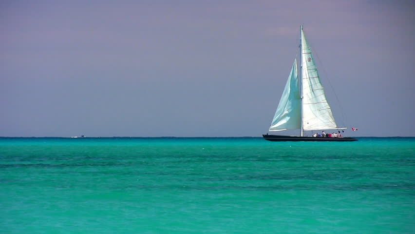 A Sailboat On The Horizon Stock Footage Video 100 Royalty Free Shutterstock