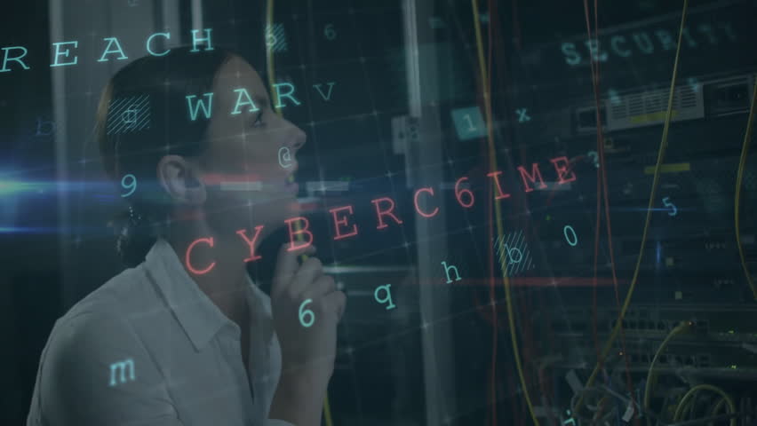 Touching virtual numbers, woman interacting with digital interface animation over server room. Technology, innovation, interaction, futuristic, cyber, data - Powered by Shutterstock - Get 15% off with code: PIKWIZARD15