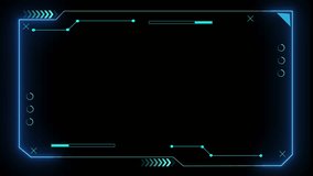 Abstract video frame background  Futuristic display interface template with basic geometry line element. Video template widescreen aspect ratio - Powered by Shutterstock - Get 15% off with code: PIKWIZARD15