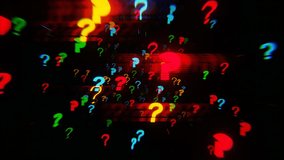 Abstract Digital Art: Floating Question Marks on a Dark Background - Powered by Shutterstock - Get 15% off with code: PIKWIZARD15