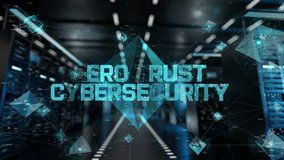 Zero Trust Cybersecurity. IT Administrator Activating Modern Data Center Server with Hologram. - Powered by Shutterstock - Get 15% off with code: PIKWIZARD15