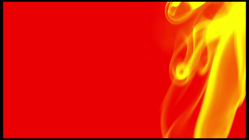 Yellow smoke or fire on a bright red background, may be used as a background